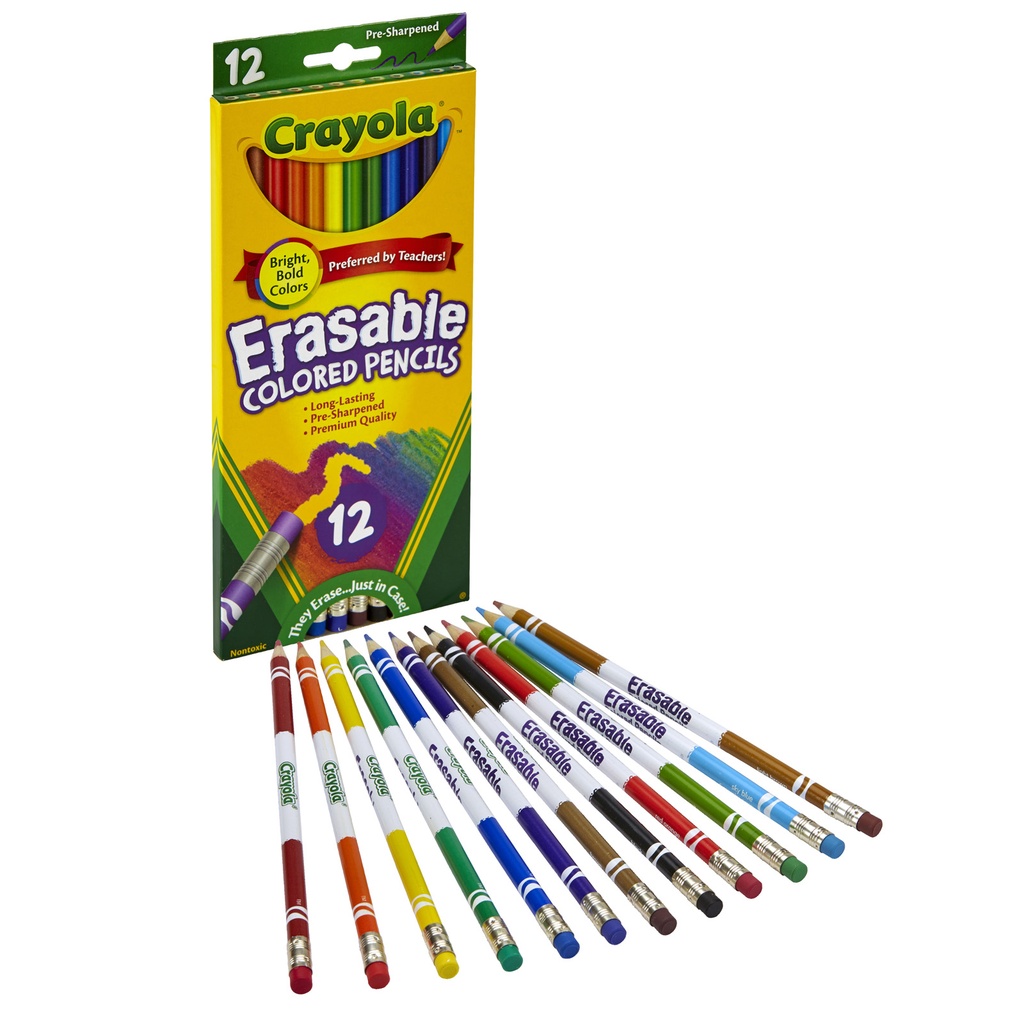 12ct Crayola Erasable Colored Pencils