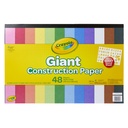 Giant Construction Paper Pad with Stencils, 48 Sheets, Pack of 6