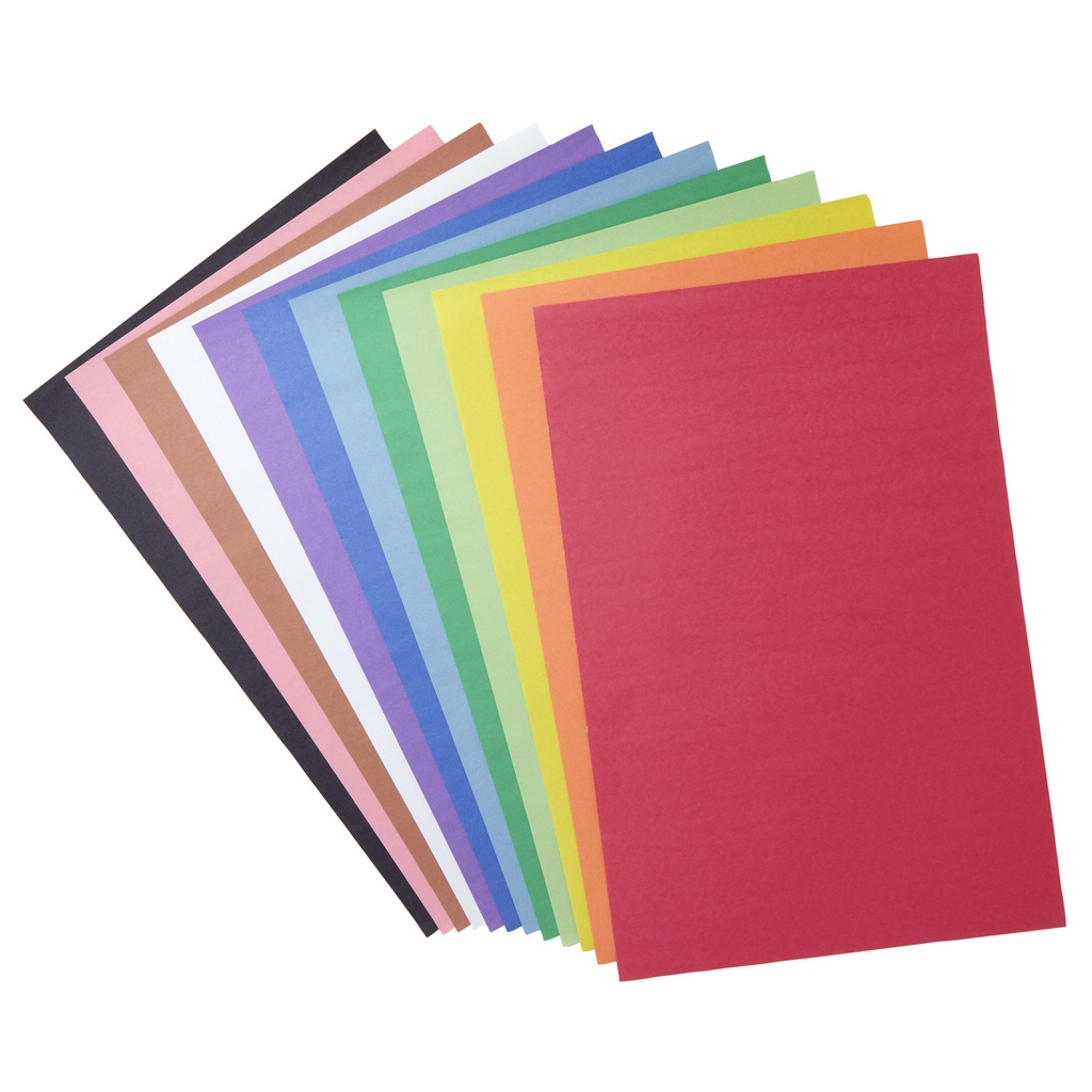 Giant Construction Paper Pad with Stencils, 48 Sheets, Pack of 6