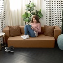 Zenzi Paisley Microvelvet Loveseat Twin Convertible Couch/Twin Sleeper_image718