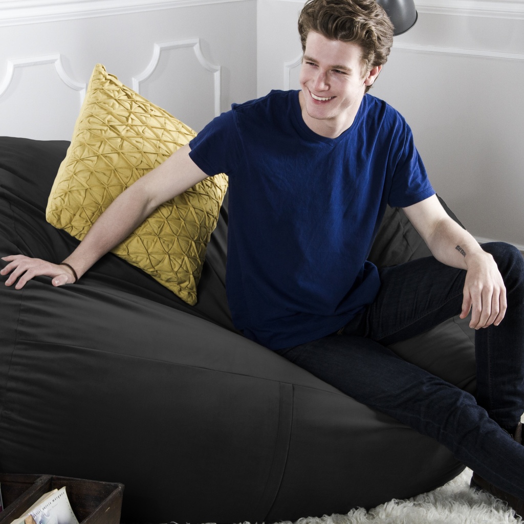 Jaxx 5.5 ft Bean Bag Loveseat – Microsuede_image826