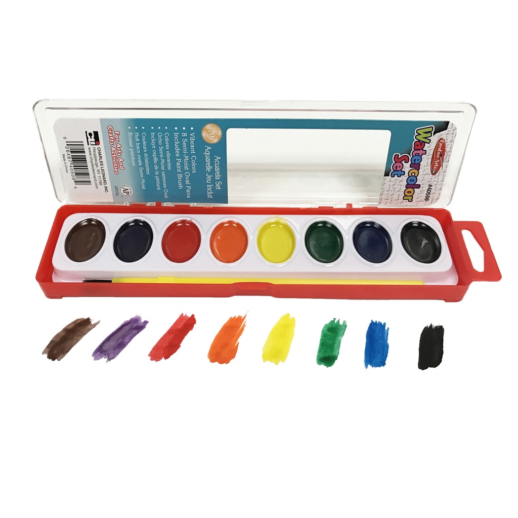 8 Color Semi-Moist Washable Watercolor Set