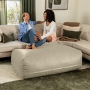 Lino Oversized Faux Leather Ottoman & Foam-Filled Lounger_image1629