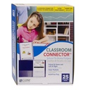 25ct Blue Classroom Connector Two Pocket Portfolio