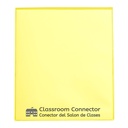 25ct Yellow Classroom Connector Two Pocket Portfolio