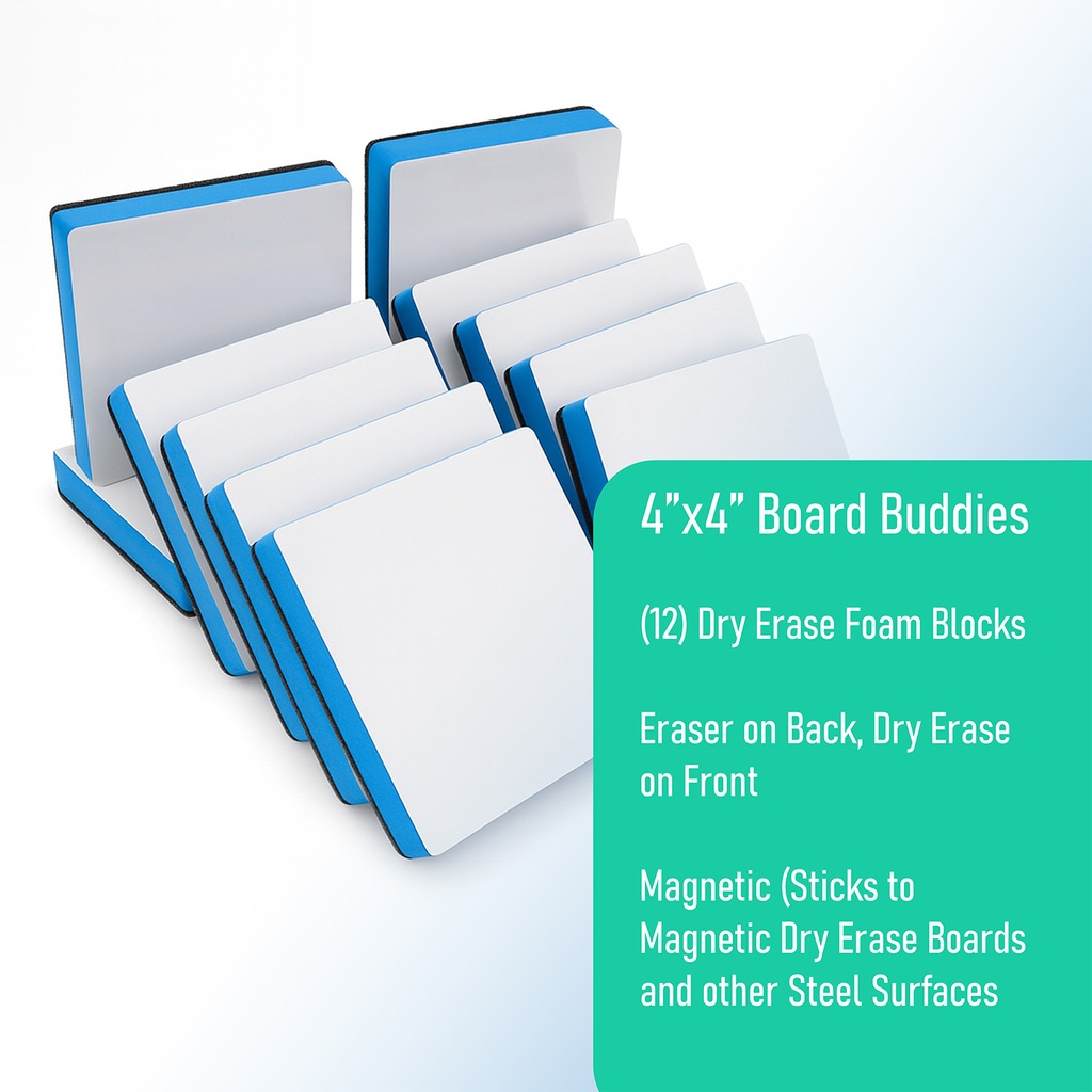 Flipside Products 4" x 4" Dry Erase Eraser Board Buddies_4