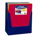 C-Line 3- Pocket Poly Folders Assorted Box of 24