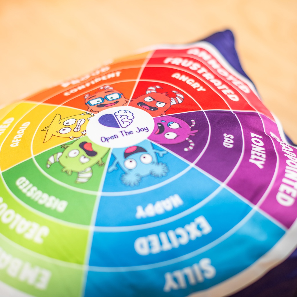 Open The Joy Weighted Emotions Wheel Pillow, Bilingual English & Spanish_2