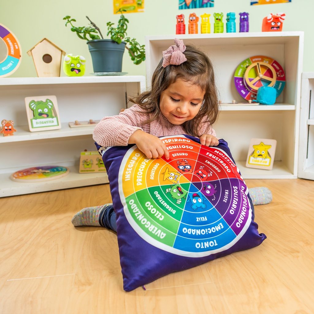 Open The Joy Weighted Emotions Wheel Pillow, Bilingual English & Spanish_4