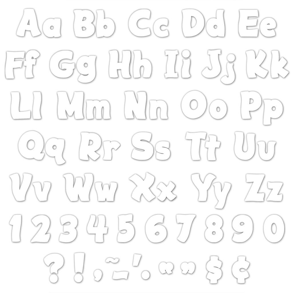 Teacher Created Resources White Funtastic 4" Letters Combo Pack_1