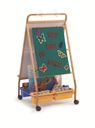 Copernicus Bamboo Primary Teaching Easel (PTE80) — Dual‑Surface Magnetic Dry‑Erase & Flannel Classroom Easel