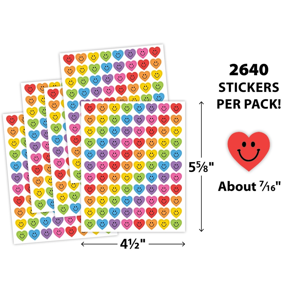Teacher Created Resources® Heart Smiles Mini Stickers Value Pack0.1
