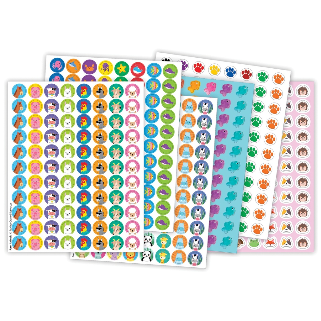 Teacher Created Resources® Animal Fun Mini Stickers Variety Pack0.2