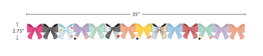 Teacher Created Resources® Cool for School Bows Die-Cut Border Trim
