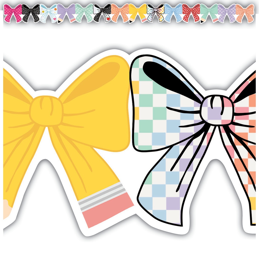 Teacher Created Resources® Cool for School Bows Die-Cut Border Trim