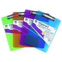 Plastic Clipboard, Letter, Assorted Colors, Pack of 6