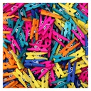 Mini Spring Clothespins, Bright Hues Assorted, 1", 250 Pieces
