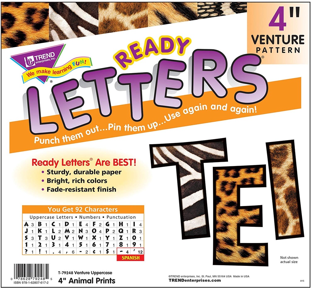 Animal Prints 4&quot; Venture UC Combo Ready Letters