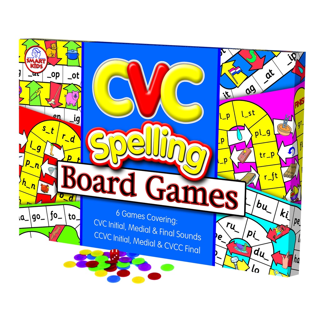 CVC Spelling Board Games