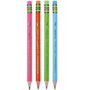 My First® Tri-Write™ Wood-Cased Pencils, Neon Assorted, 12 Per Pack, 2 Packs