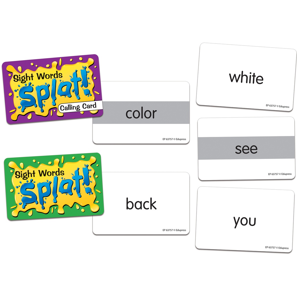 Grades K-1 Sight Words Splat Game