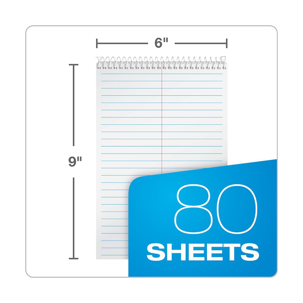 80sht White Steno Notebook Each