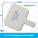 12ct Rectangular Dry Erase Paddle (12032)
