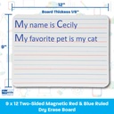 9x12 Magnetic 2 Sided Dry Erase Board