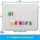12ct 9x12 Magnetic Dry Erase Boards