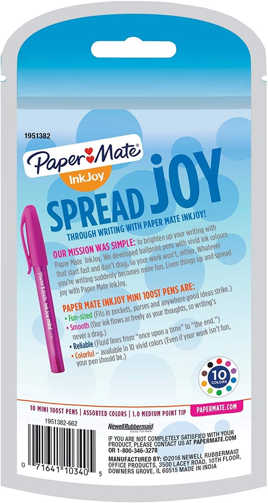 PaperMate Inkjoy Mini 100 10ct Pouch