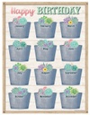 Rustic Bloom Succulents 4 Chart Set