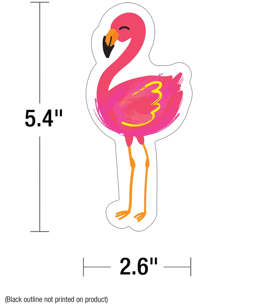 Simply Stylish Flamingos Colorful Cut Outs