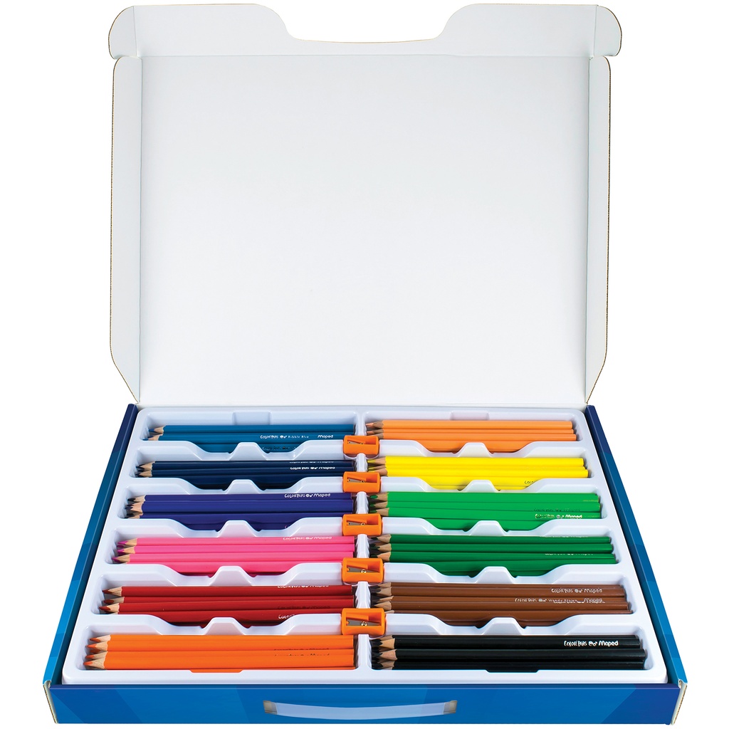 Color'Peps Triangular Colored Pencils, School Pack of 240