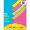 100ct 8.5x11 Hyper 5 Colors Card Stock