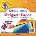 Origami Paper, Assorted Colors, 9" x 9", 40 Sheets