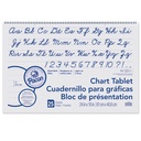 Chart Tablet, Cursive Cover, 1" Ruled, 24" x 16", 25 Sheets Per Tablet, 3 Tablets