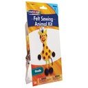 Felt Sewing Animal Kit, Giraffe, 6" x 11" x 0.75", 6 Kits