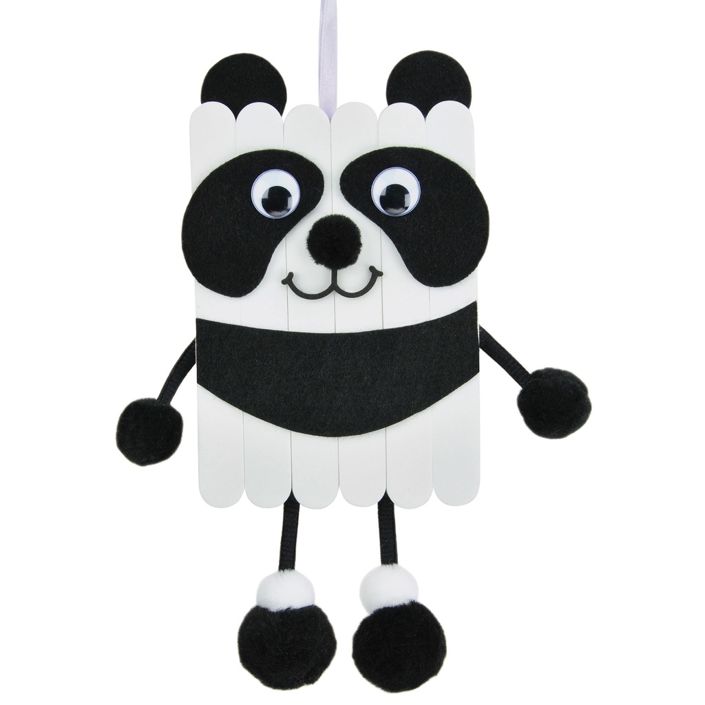 Foam Stick Animal Kit, Panda, 7" x 11.25" x 1", 6 Kits