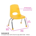 Yellow 10 inch Stacking Chair Each