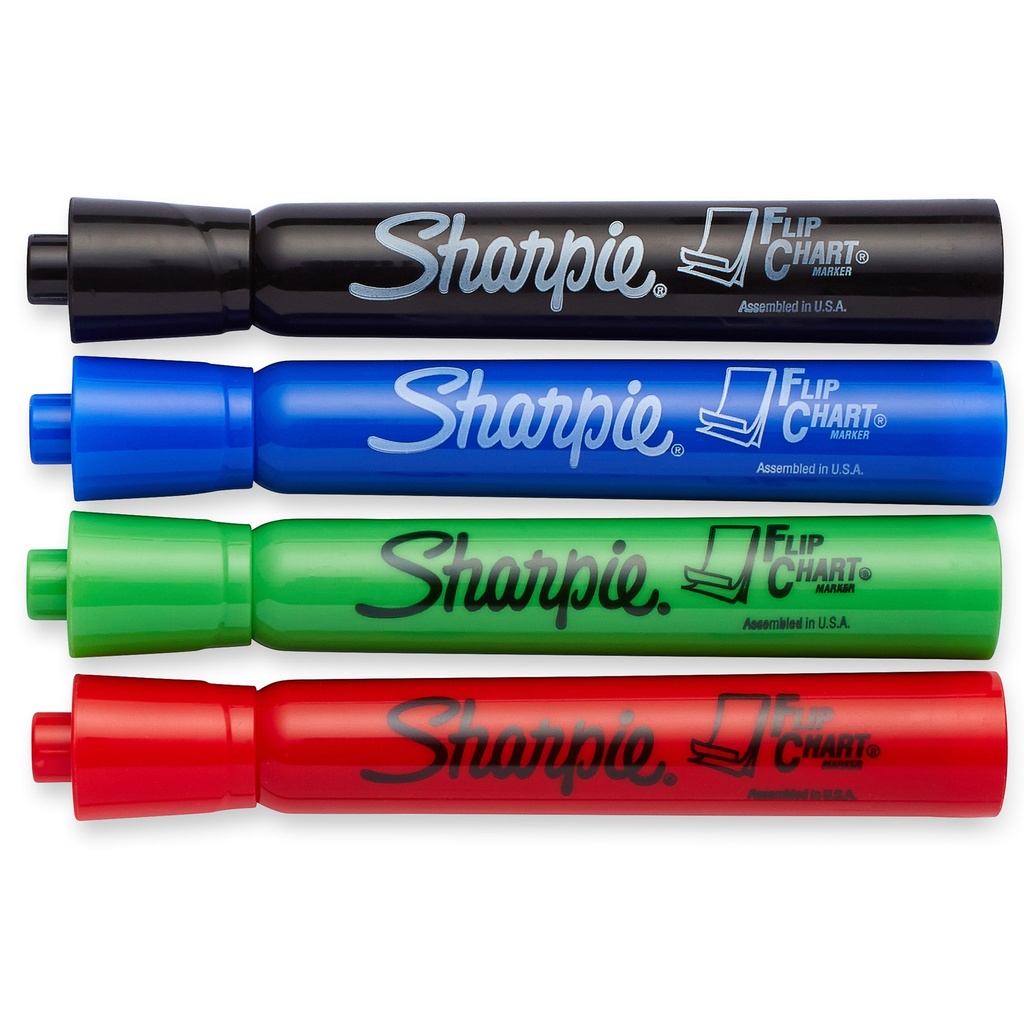 Flip Chart Markers, Assorted Colors, 4 Per Pack, 3 Packs
