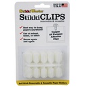 StikkiCLIPS™ Adhesive Clips, White, 20 Per Pack, 6 Packs