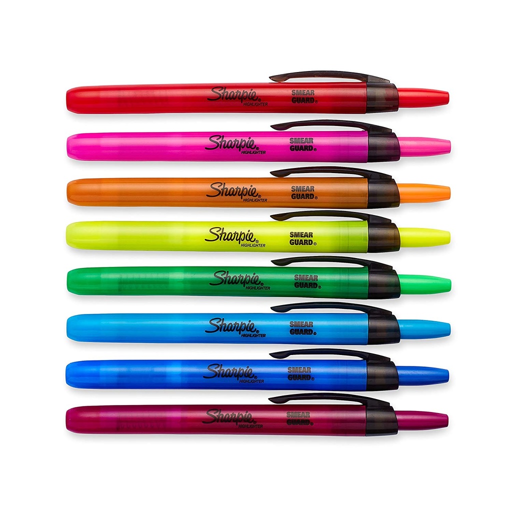 8 Color Sharpie Accent Retractable Highlighters