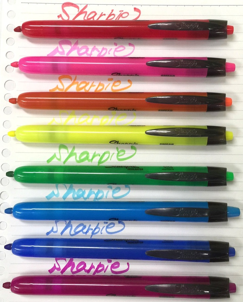 8 Color Sharpie Accent Retractable Highlighters