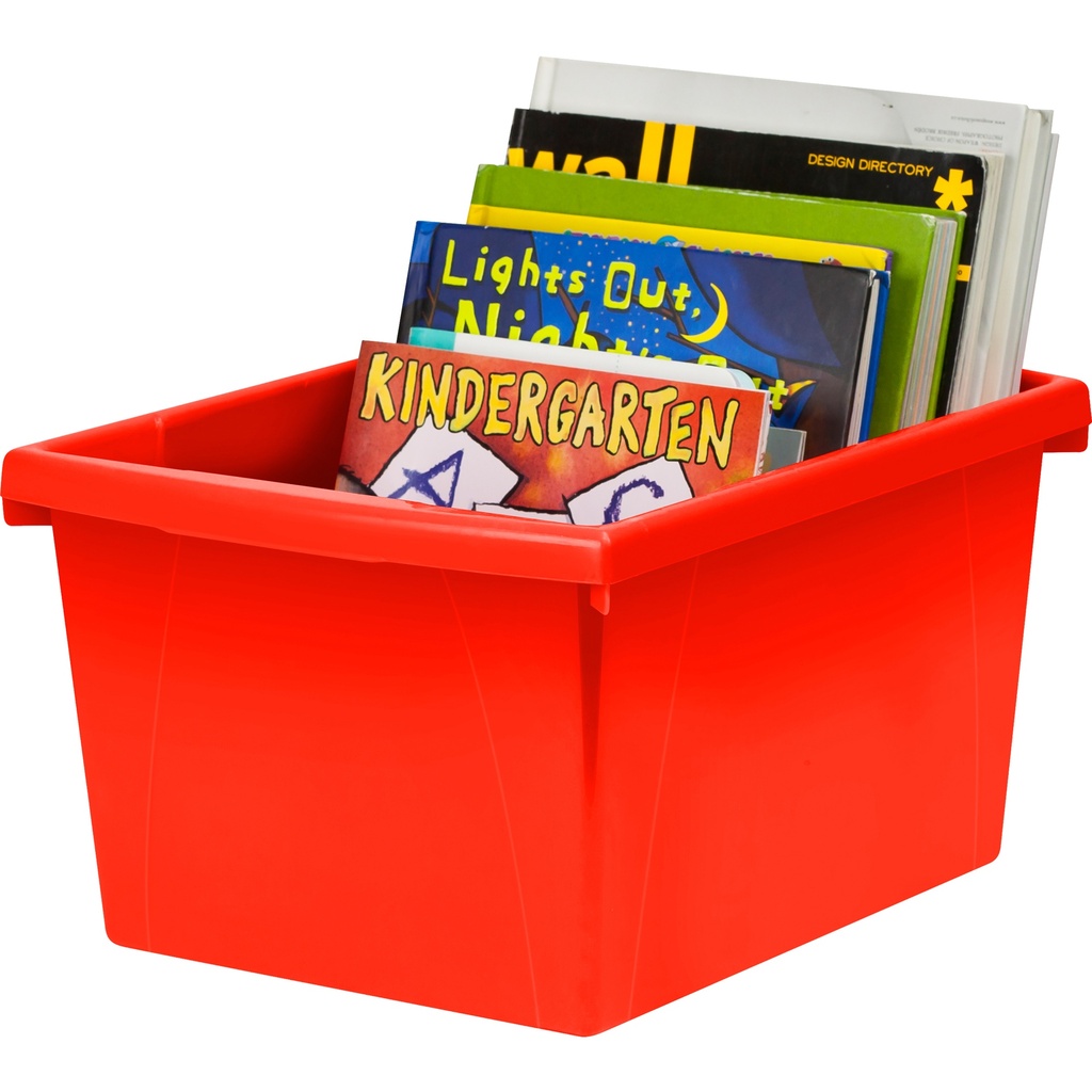 Small Classroom Storage Bin Red Each