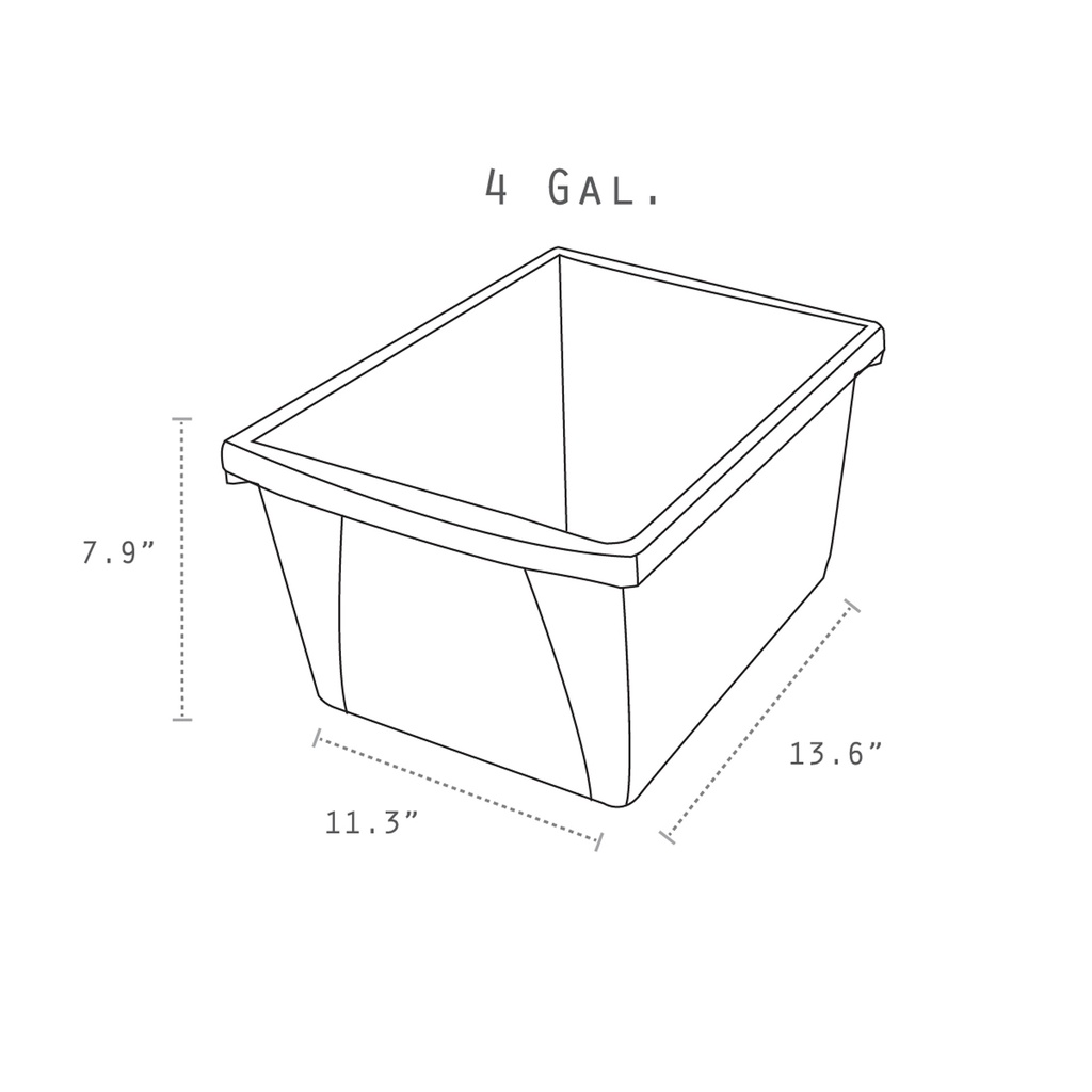 Small Classroom Storage Bin Yellow Each