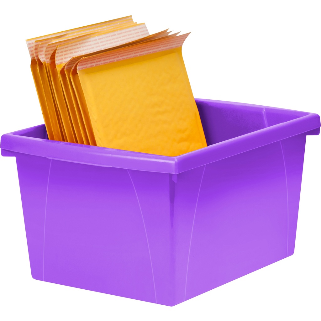 Small Classroom Storage Bin Purple Each