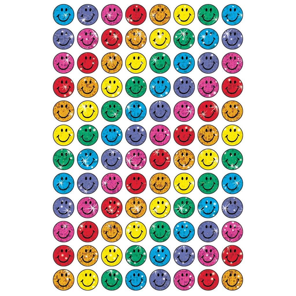 Colorful Smiles Chart Sized Stickers