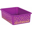 Purple Confetti Large Plastic Storage Bin, Pack of 3
