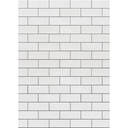 Better Than Paper® White Subway Tiles Bulletin Board 4 Roll Pack