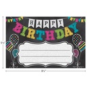 Chalkboard Brights Happy Birthday Awards